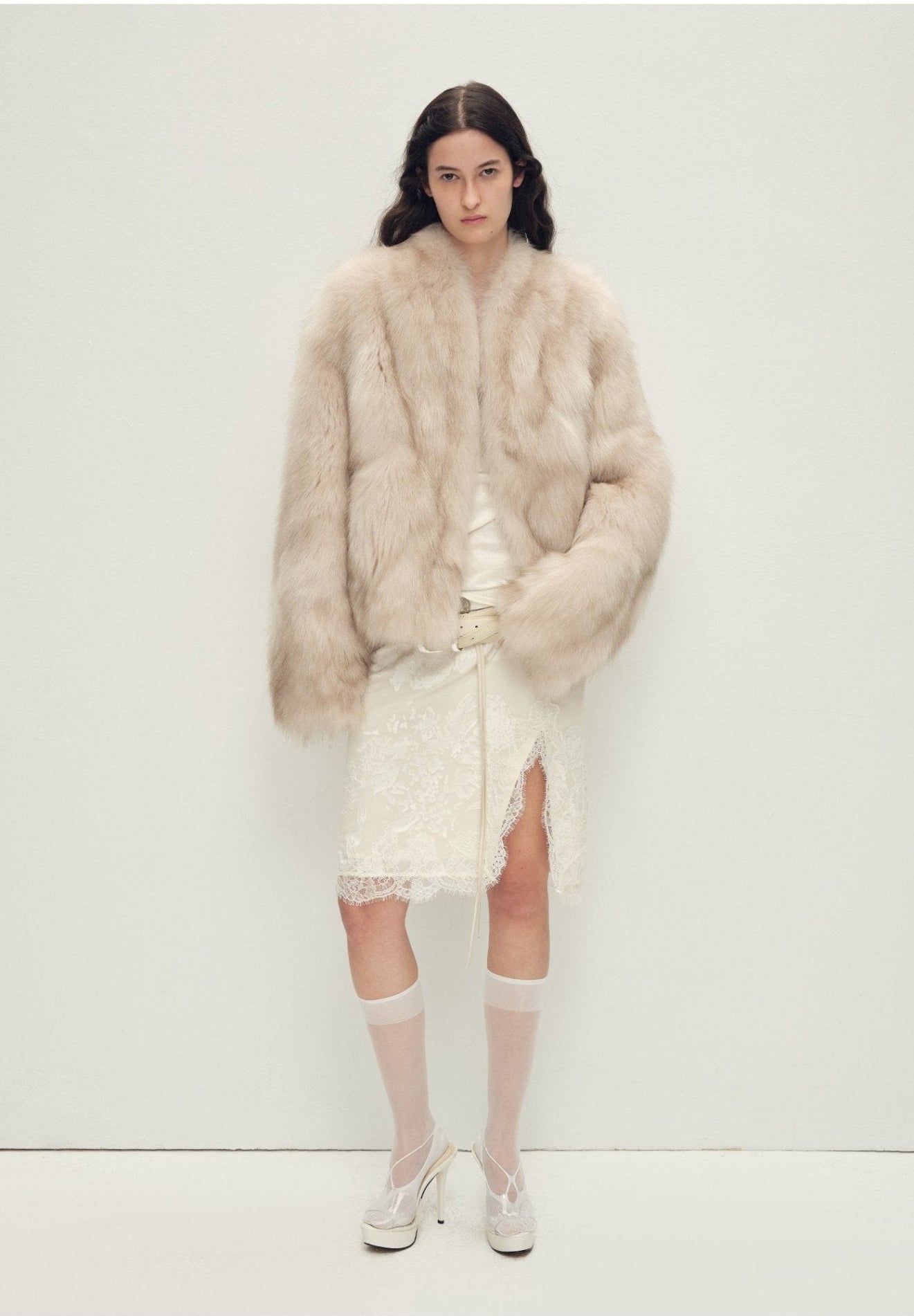 Firelady Fur Women‘s Short Fox Fur Coat | SagaFurs Crown - Grade Ombré Dyed Collar“Chic Sister” - variant_title