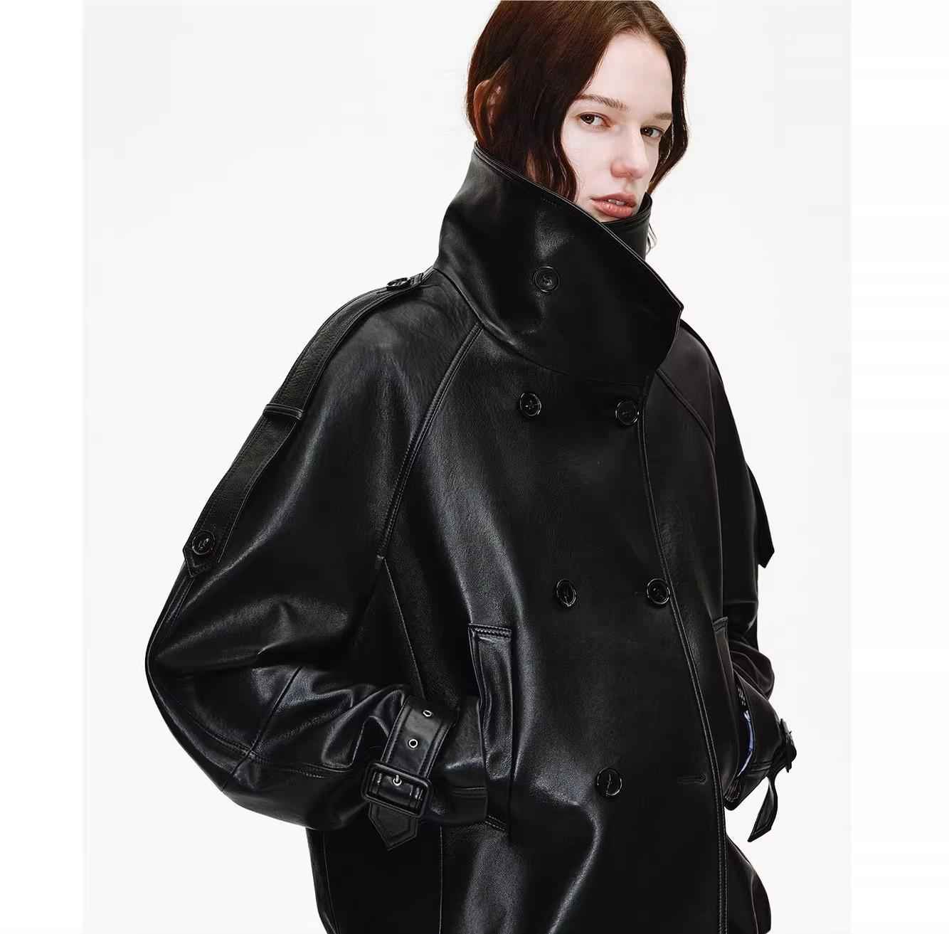 Firelady Fur Women's Turkish Lambskin Leather Jacket - Weekend Street Style Short Trench Coat - variant_title