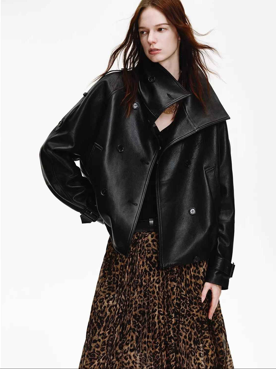 Firelady Fur Women's Turkish Lambskin Leather Jacket - Weekend Street Style Short Trench Coat - variant_title