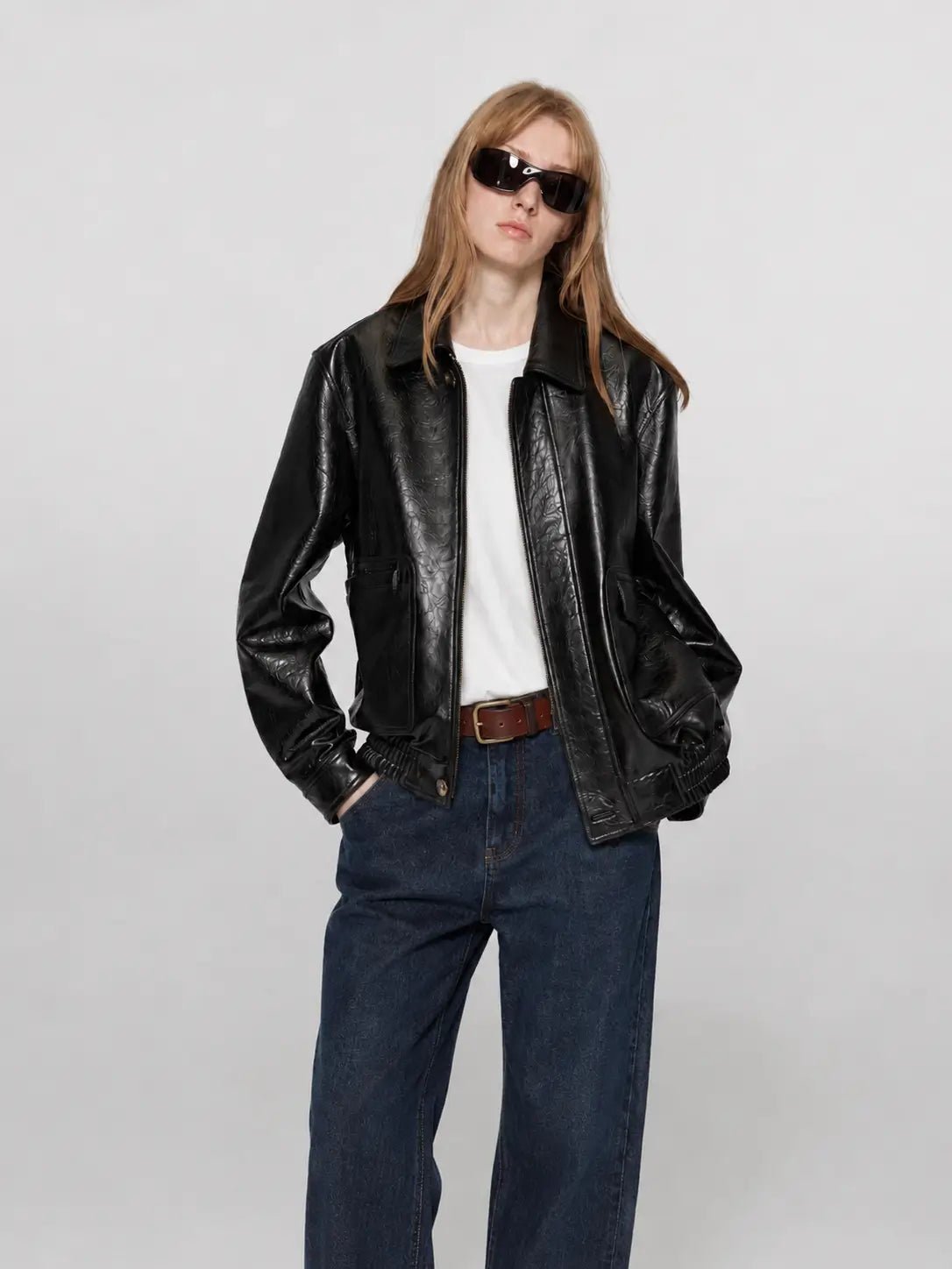 Firelady Fur Women's Vintage Brown Aviator Style Leather Jacket“South City Old Lane”Firelady Fur