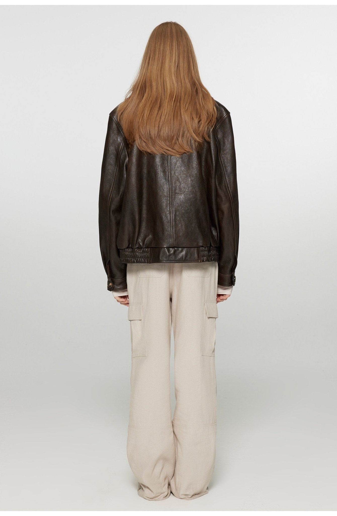 Firelady Fur Women's Vintage Brown Aviator Style Leather Jacket“South City Old Lane”