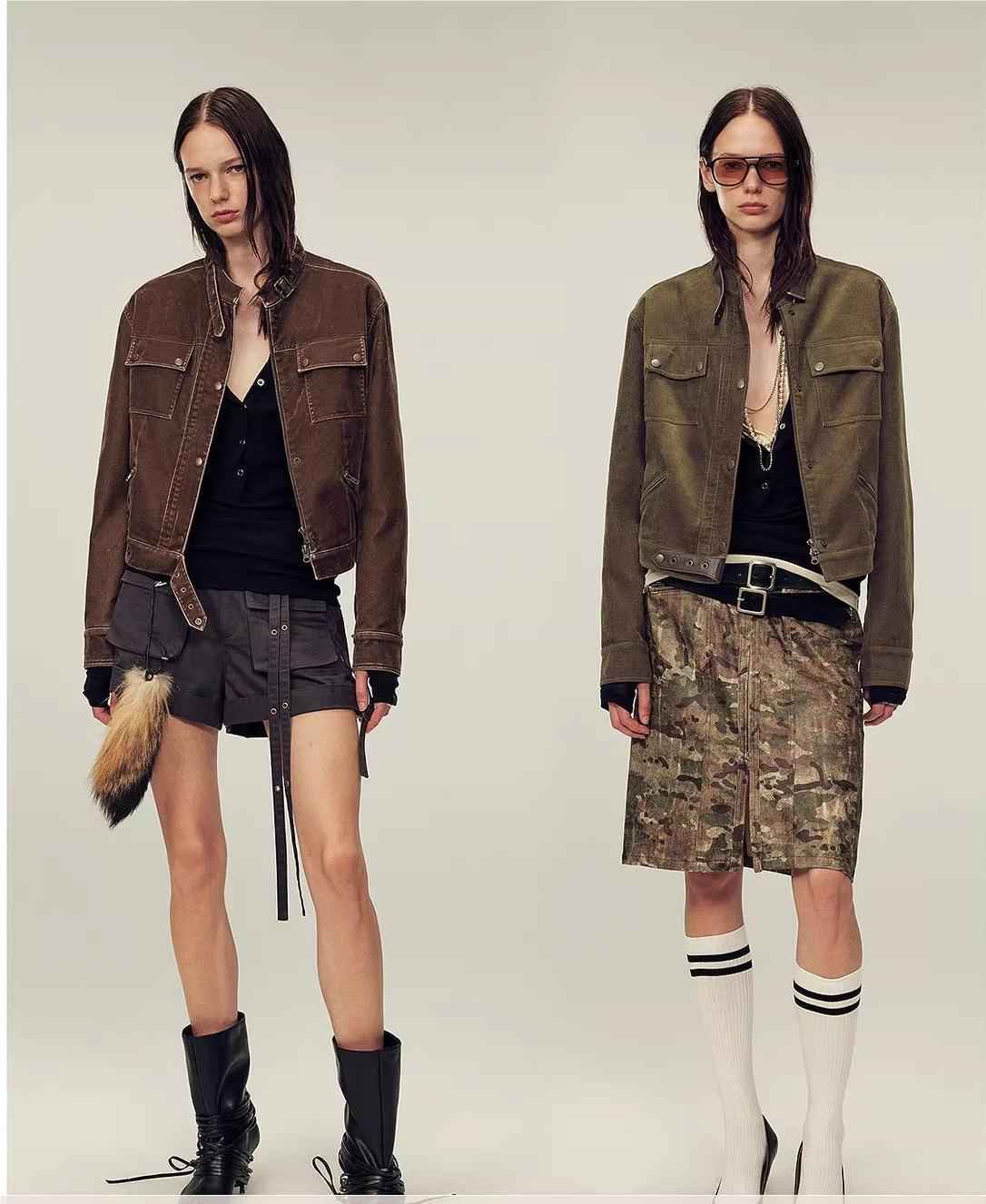 Firelady Fur Women's Vintage Workwear Jacket - Wide Shoulder Short Coat "Modern Call" - variant_title