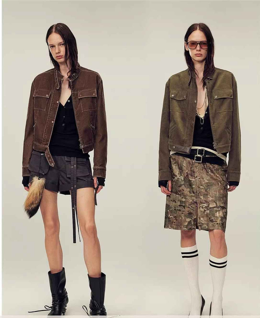 Firelady Fur workwear leather jacket visual for comparing care expectations