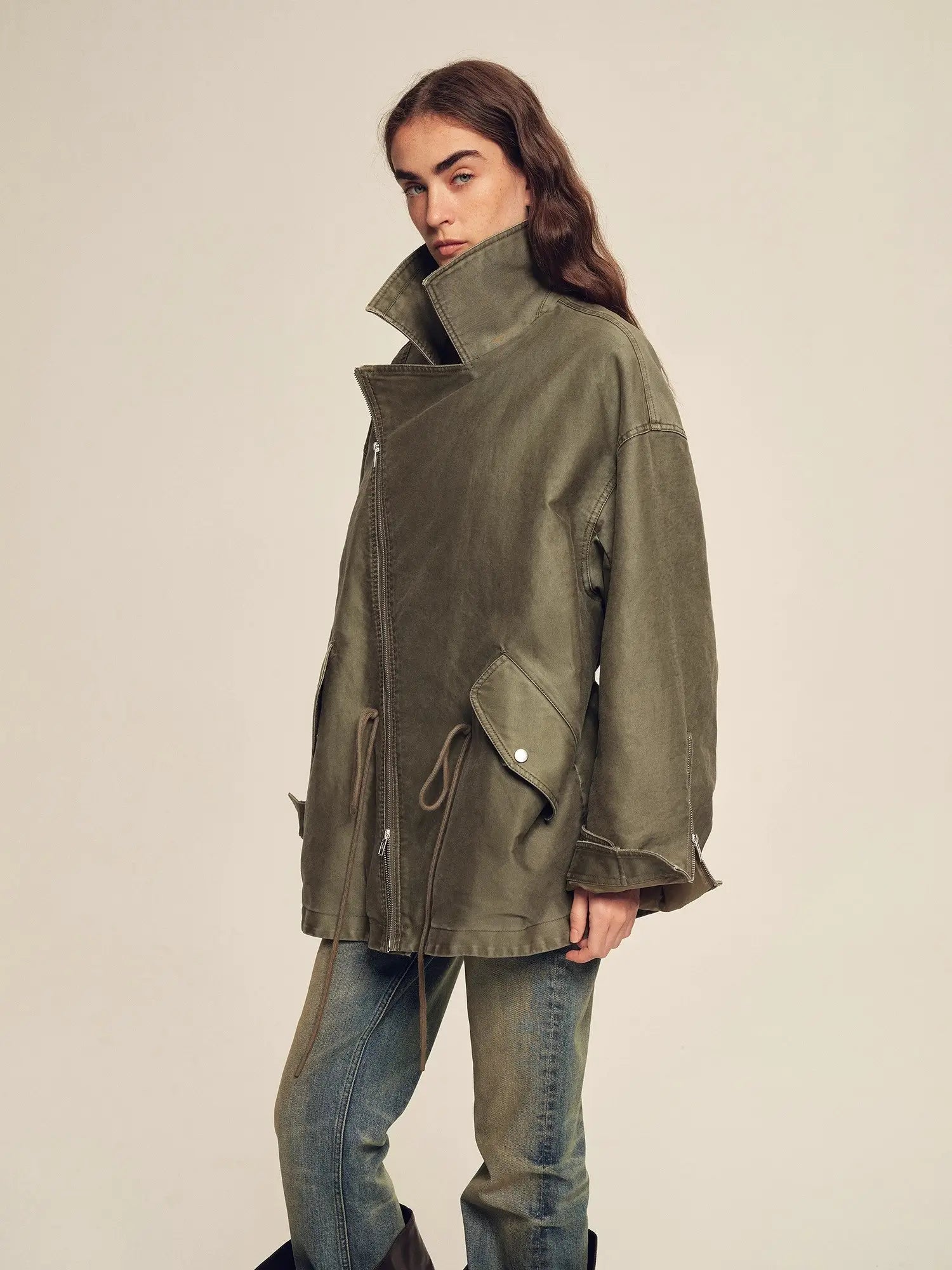 Firelady women's fur parka coat with two - tone Tuscan coyote fur collar, "Wilderness Parka"