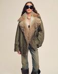Firelady women's fur parka coat with two - tone Tuscan coyote fur collar, "Wilderness Parka" - variant_title