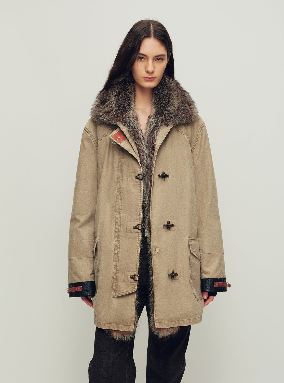 Firelady Women’s Parka with Real American Raccoon Fur Collar – Premium 90% White Goose Down Coat“Winter Street Lights” - variant_title