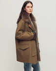 Firelady Women’s Parka with Real American Raccoon Fur Collar – Premium 90% White Goose Down Coat“Winter Street Lights” - variant_title
