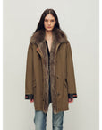 Firelady Women’s Parka with Real American Raccoon Fur Collar – Premium 90% White Goose Down Coat“Winter Street Lights” - variant_title