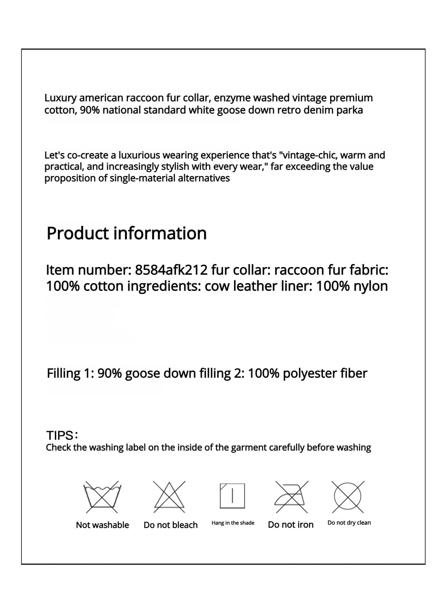 Firelady Women’s Parka with Real American Raccoon Fur Collar – Premium 90% White Goose Down Coat“Winter Street Lights” - variant_title