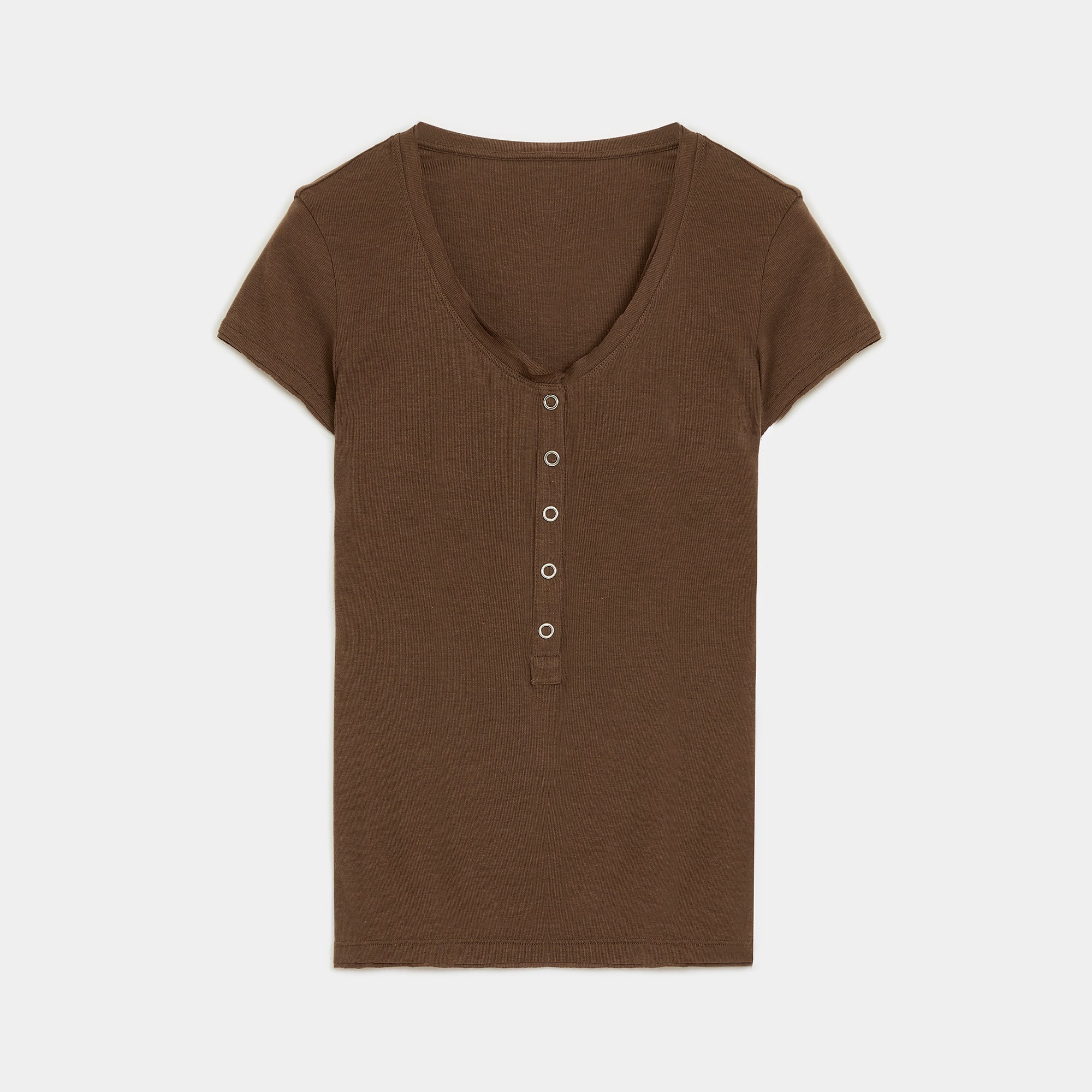 FireladyFur Brand Slim Fit Tencel Wool Women's Slim Fit Henley T-Shirts Short/Long Sleeve V - Neck Button Knitted Bottoming Basic Tops"Pure Fashion" - variant_title