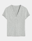 FireladyFur Brand Slim Fit Tencel Wool Women's Slim Fit Henley T-Shirts Short/Long Sleeve V - Neck Button Knitted Bottoming Basic Tops"Pure Fashion" - variant_title