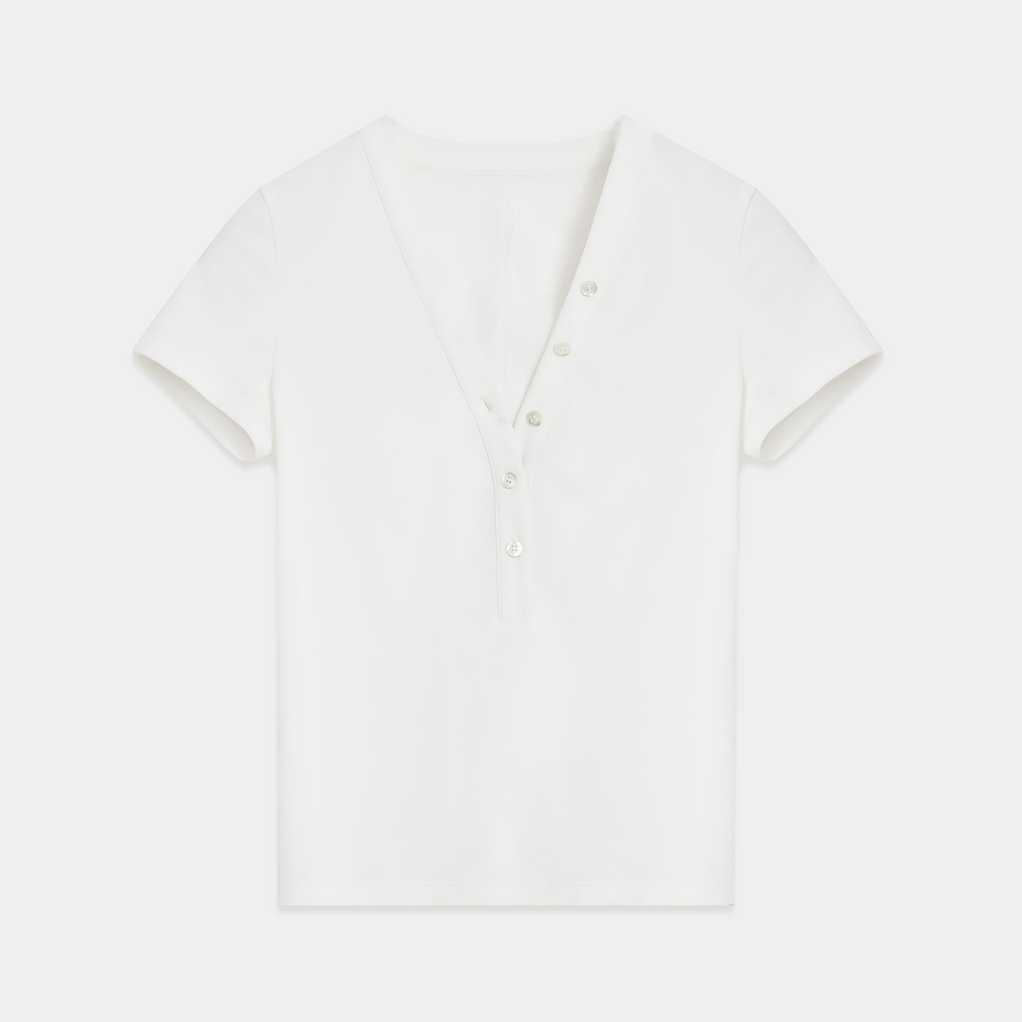 FireladyFur Brand Slim Fit Tencel Wool Women's Slim Fit Henley T-Shirts Short/Long Sleeve V - Neck Button Knitted Bottoming Basic Tops"Pure Fashion" - variant_title