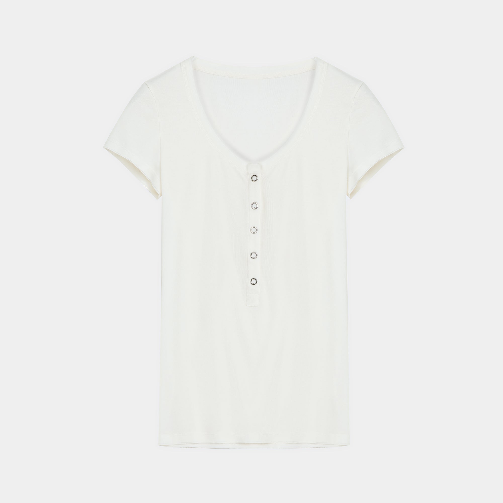 FireladyFur Brand Slim Fit Tencel Wool Women's Slim Fit Henley T-Shirts Short/Long Sleeve V - Neck Button Knitted Bottoming Basic Tops"Pure Fashion" - variant_title