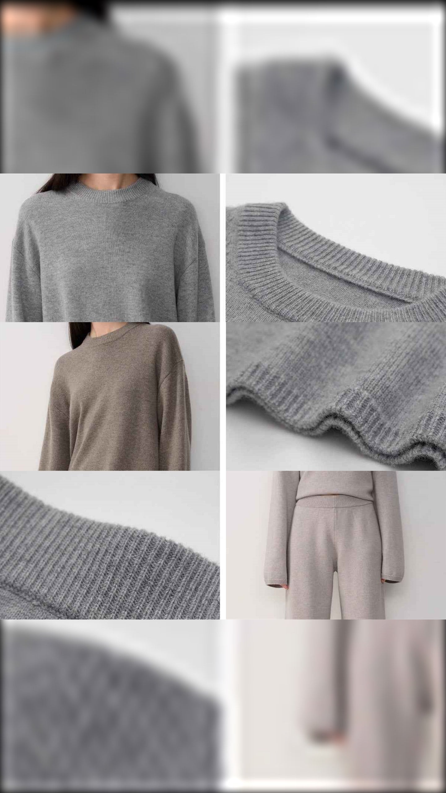 Firelady Fur Fall Winter Mischief merino wool knit set fabric and ribbed detail