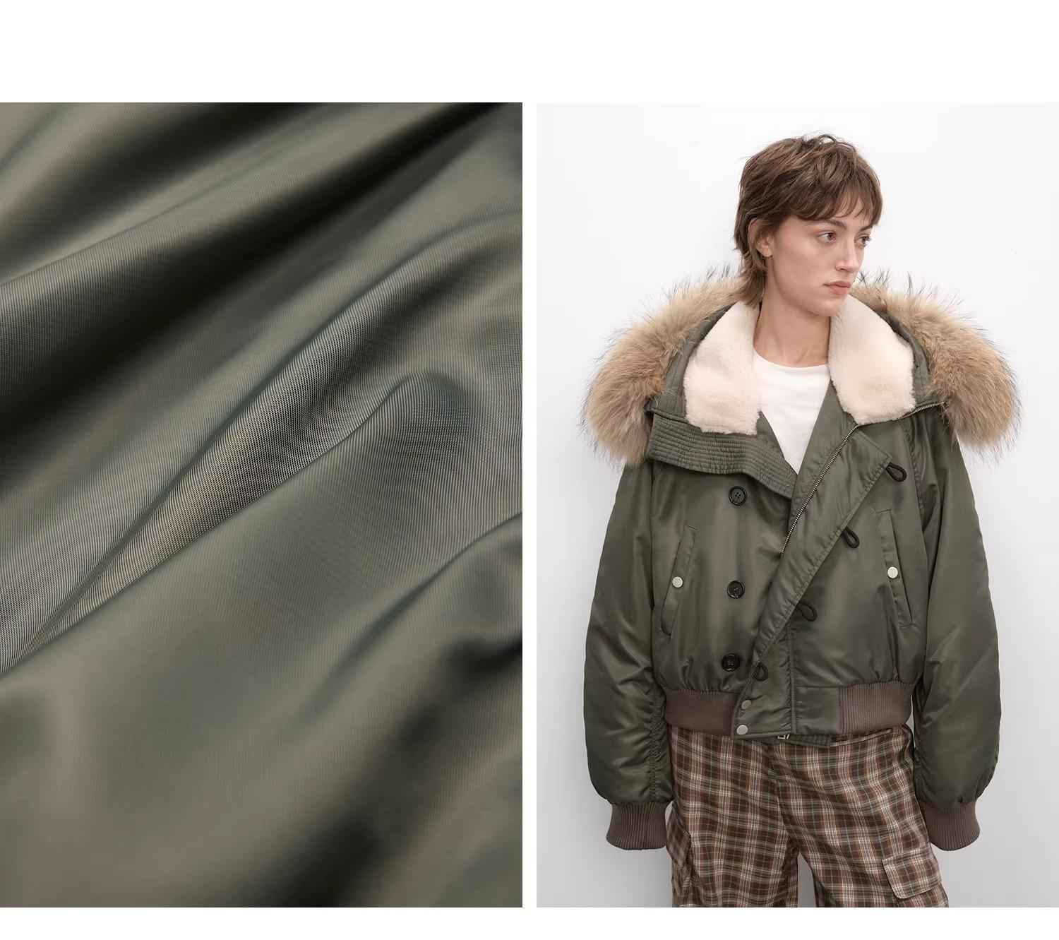 Fireladyfur Warm Short Style Jacket with a Large fur Hood and Raccoon Fur"Cool and Sharp" - variant_title