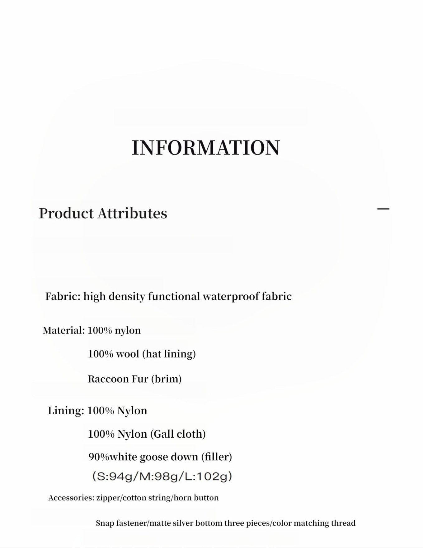 Fireladyfur Cool and Sharp short hooded jacket product information