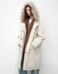 Fireladyfur Women's 90 Duck Down Parka with Raccoon Fur Collar“Manchester City Old Stories II” - variant_title