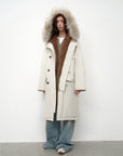 Fireladyfur Women's 90 Duck Down Parka with Raccoon Fur Collar“Manchester City Old Stories II” - variant_title