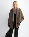Fireladyfur Women's Cashmere Wool Short Coat with Bat Sleeves"Fleeting Memories" - variant_title