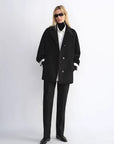 Fireladyfur Women's Cashmere Wool Short Coat with Bat Sleeves"Fleeting Memories" - variant_title