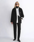 Fireladyfur Women's Cashmere Wool Short Coat with Bat Sleeves"Fleeting Memories" - variant_title