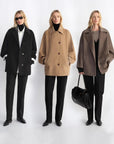 Fireladyfur Women's Cashmere Wool Short Coat with Bat Sleeves"Fleeting Memories" - variant_title