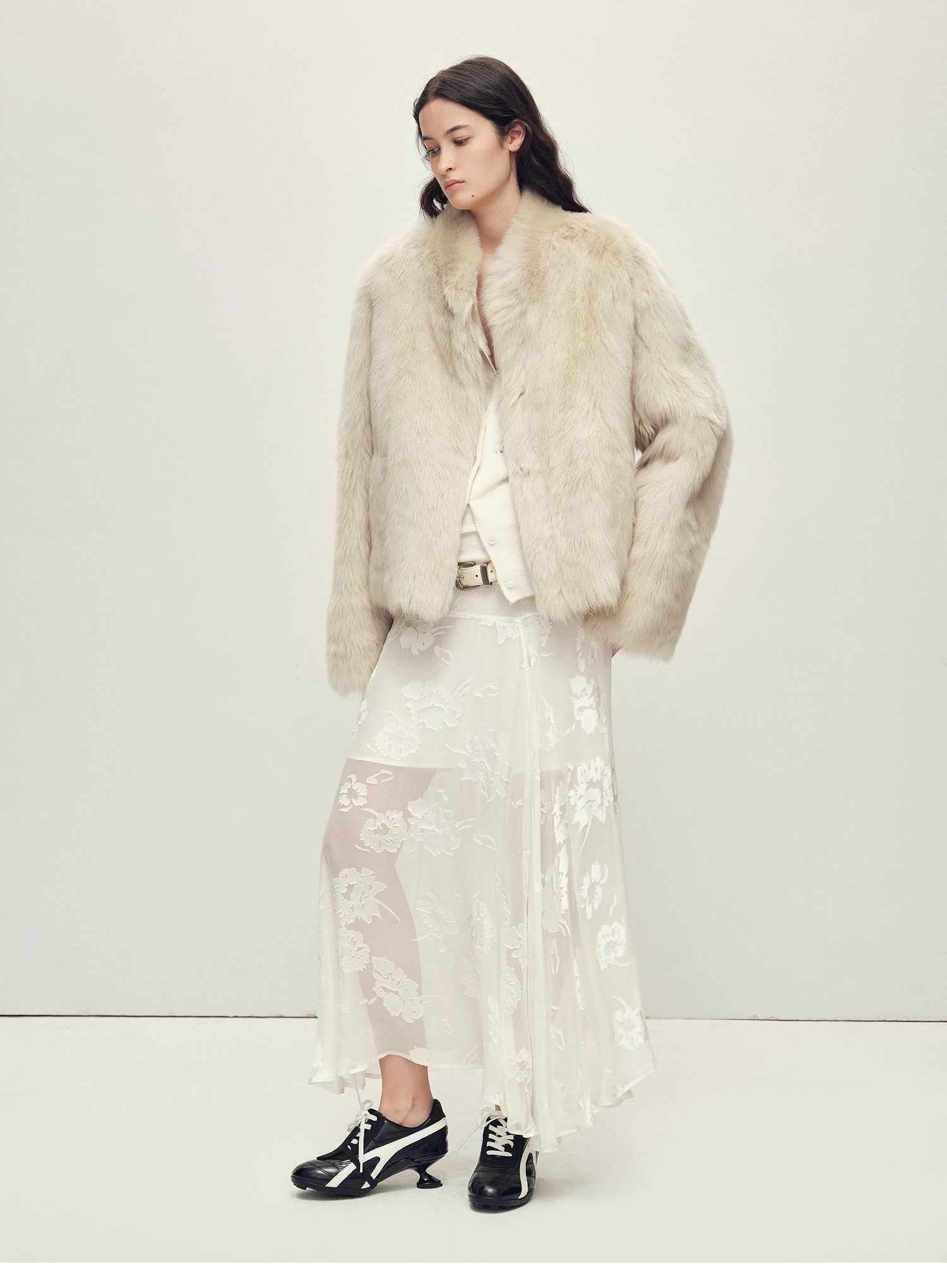 Fireladyfur Women's Casual Drop Shoulder Stand Collar Sheepskin Coat"Practical Wearism" - variant_title