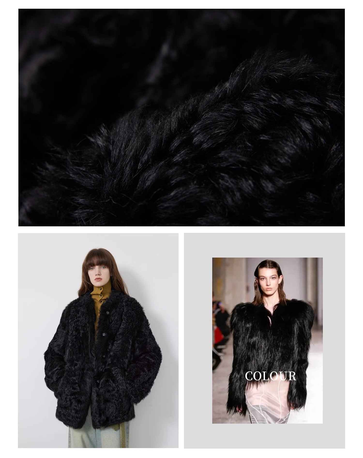 Fireladyfur Women's Casual Tuscan Sheepskin Jacket with Stand - up Collar“Sea of Love Accompaniment” - variant_title