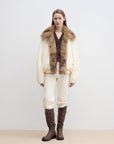 Fireladyfur Women's Detachable Contrasting Fox Fur Collar Down Jacket"Day and Night Rider" - variant_title