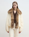 Fireladyfur Women's Detachable Contrasting Fox Fur Collar Down Jacket"Day and Night Rider" - variant_title