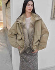 Fireladyfur Women's Fashion Goose Down Parka with Fox Fur Collar“City Cruise” - variant_title