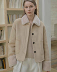 Fireladyfur Women's Faux Leather Shearling Jacket - Long Wool Suede Coat Winter Style - variant_title