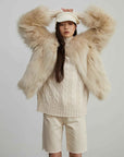 Fireladyfur Women's Fur Coat | Genuine Finnish Fox Fur"Reed Flower" - variant_title