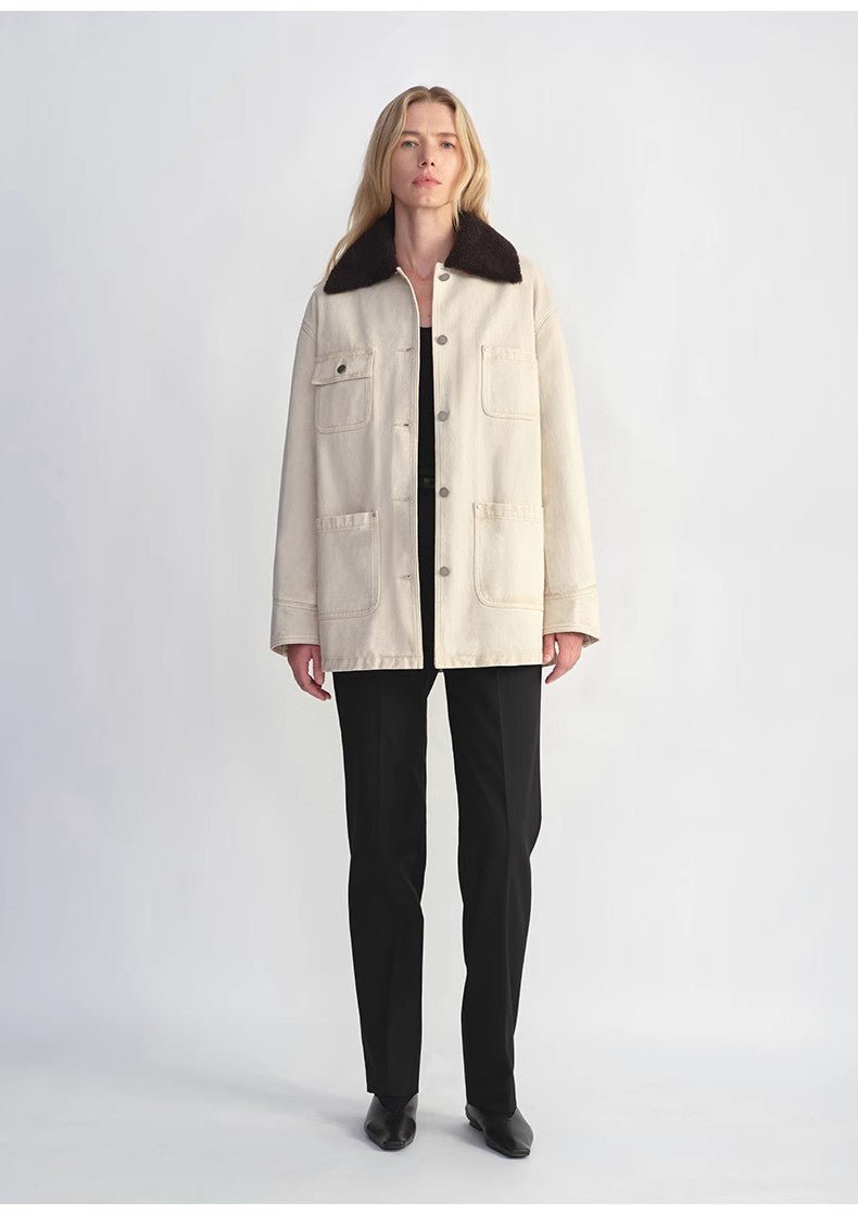 Fireladyfur Women's Goose Down Detroit Jacket with Merino wool Collar - variant_title
