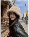 Fireladyfur Women's Hand - Knitted Rex Rabbit Fur Bucket Hat - variant_title