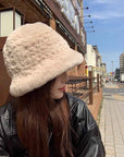 Fireladyfur Women's Hand - Knitted Rex Rabbit Fur Bucket Hat - variant_title