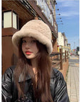 Fireladyfur Women's Hand - Knitted Rex Rabbit Fur Bucket Hat - variant_title