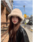 Fireladyfur Women's Hand - Knitted Rex Rabbit Fur Bucket Hat - variant_title