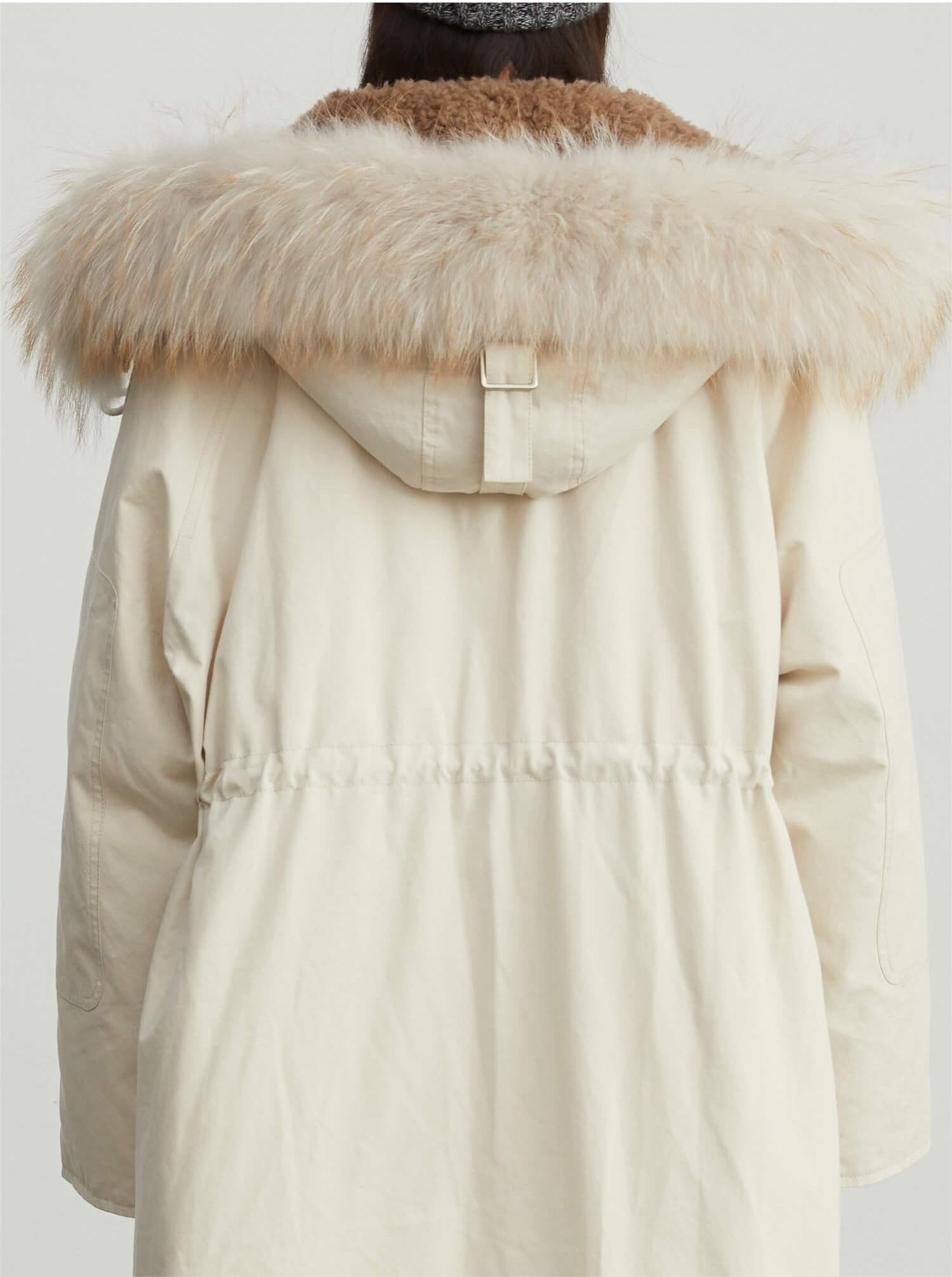 Fireladyfur Women’s Hooded Down Raccoon Fur Collar Parka Cold Weather“Manchester City old story”Firelady Fur