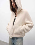 Fireladyfur Women's Hooded Merino Sheepskin Jacket“Bad boy” - variant_title