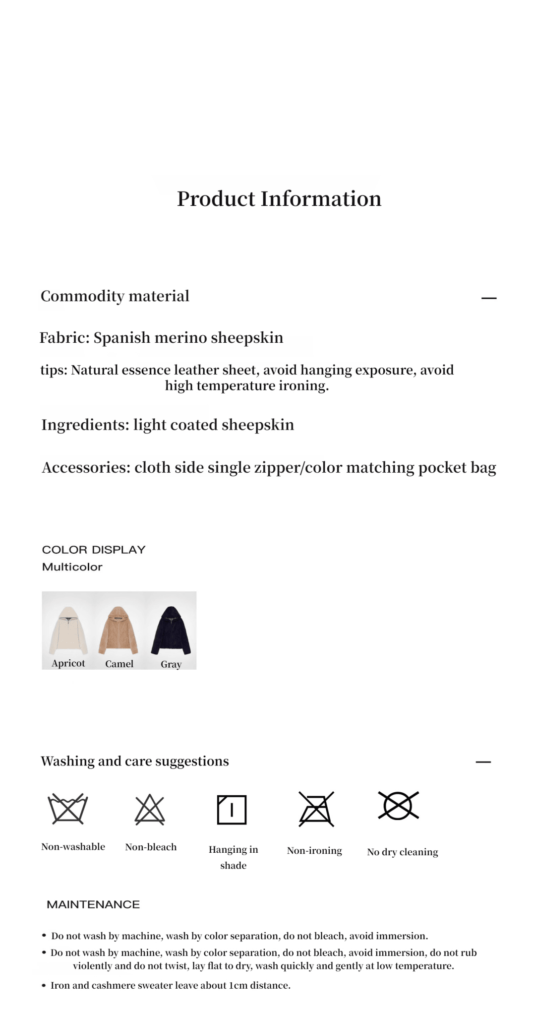 Fireladyfur Women's Hooded Merino Sheepskin Jacket“Bad boy” - variant_title