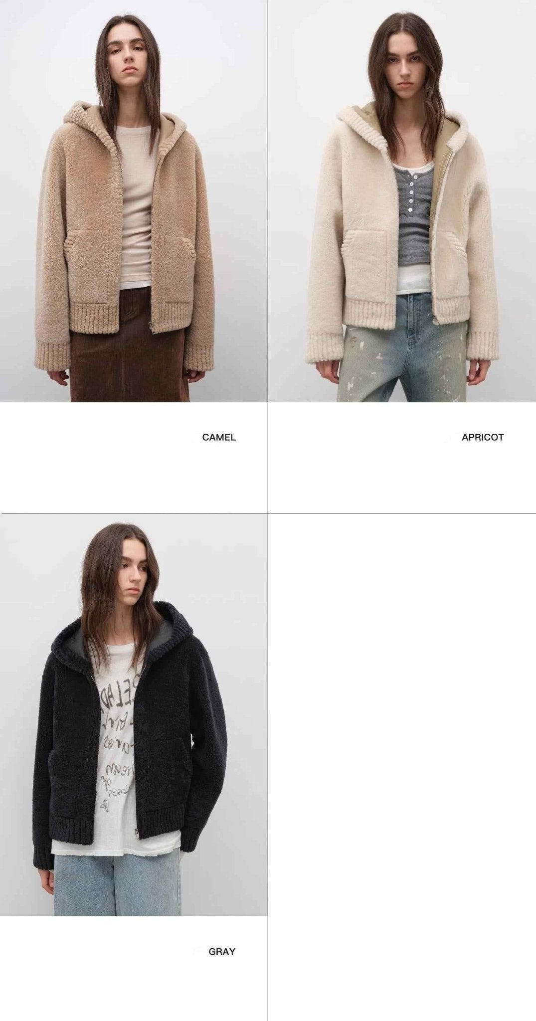 Fireladyfur Women's Hooded Merino Sheepskin Jacket“Bad boy” - variant_title