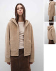 Fireladyfur Women's Hooded Merino Sheepskin Jacket“Bad boy” - variant_title