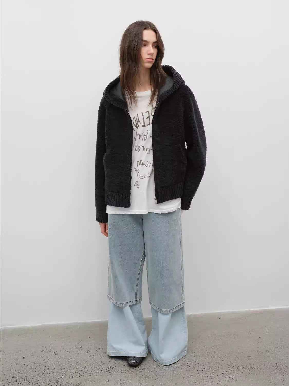 Fireladyfur Women's Hooded Merino Sheepskin Jacket“Bad boy” - variant_title