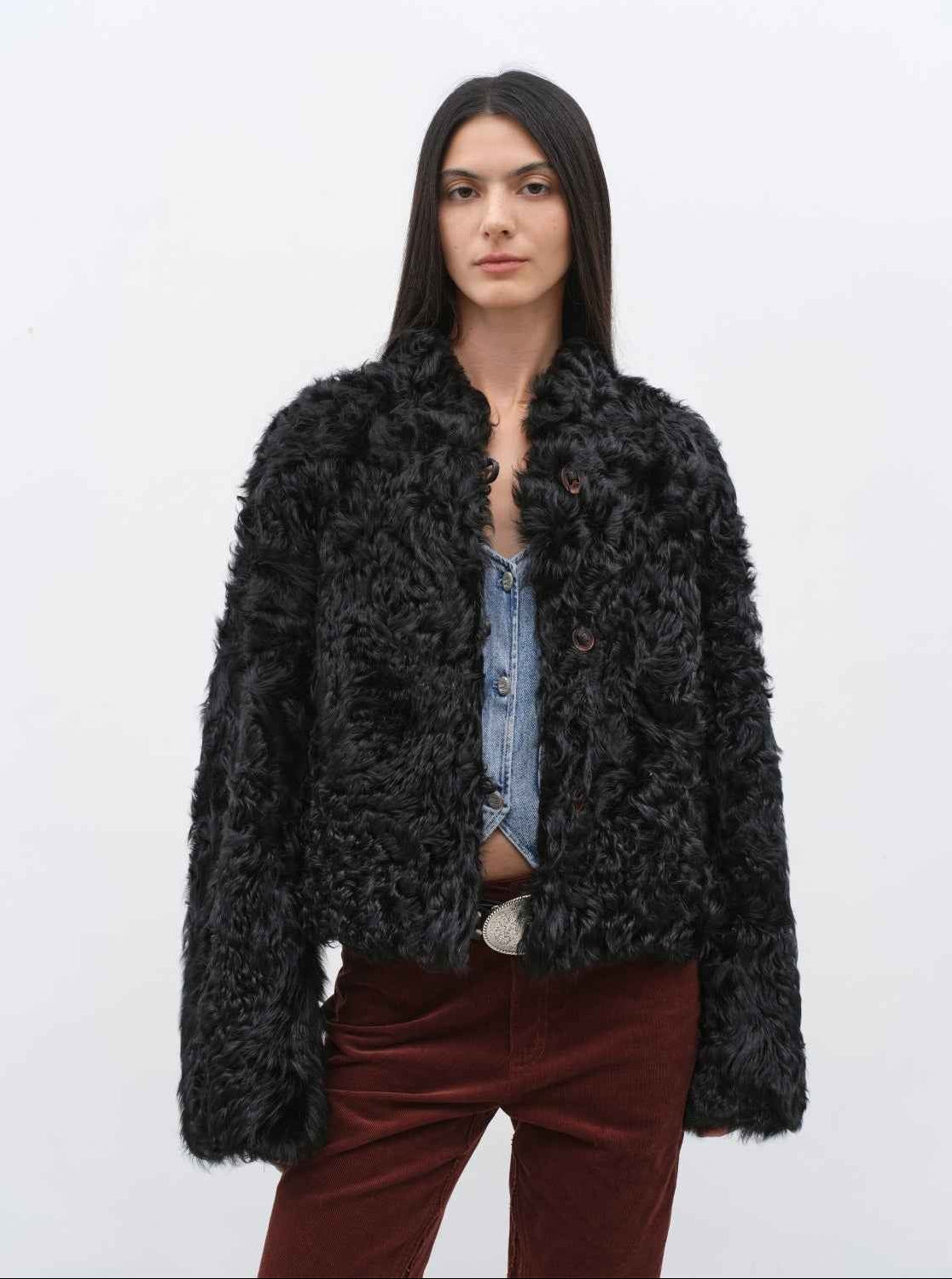 Fireladyfur Women's Imported Sheepskin Coat | New Zealand Wool“Little Bear” - variant_title