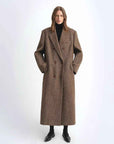 Fireladyfur Women's Italian Wool Herringbone Coat"Desert City" - variant_title