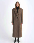 Fireladyfur Women's Italian Wool Herringbone Coat"Desert City" - variant_title