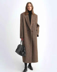 Fireladyfur Women's Italian Wool Herringbone Coat"Desert City" - variant_title