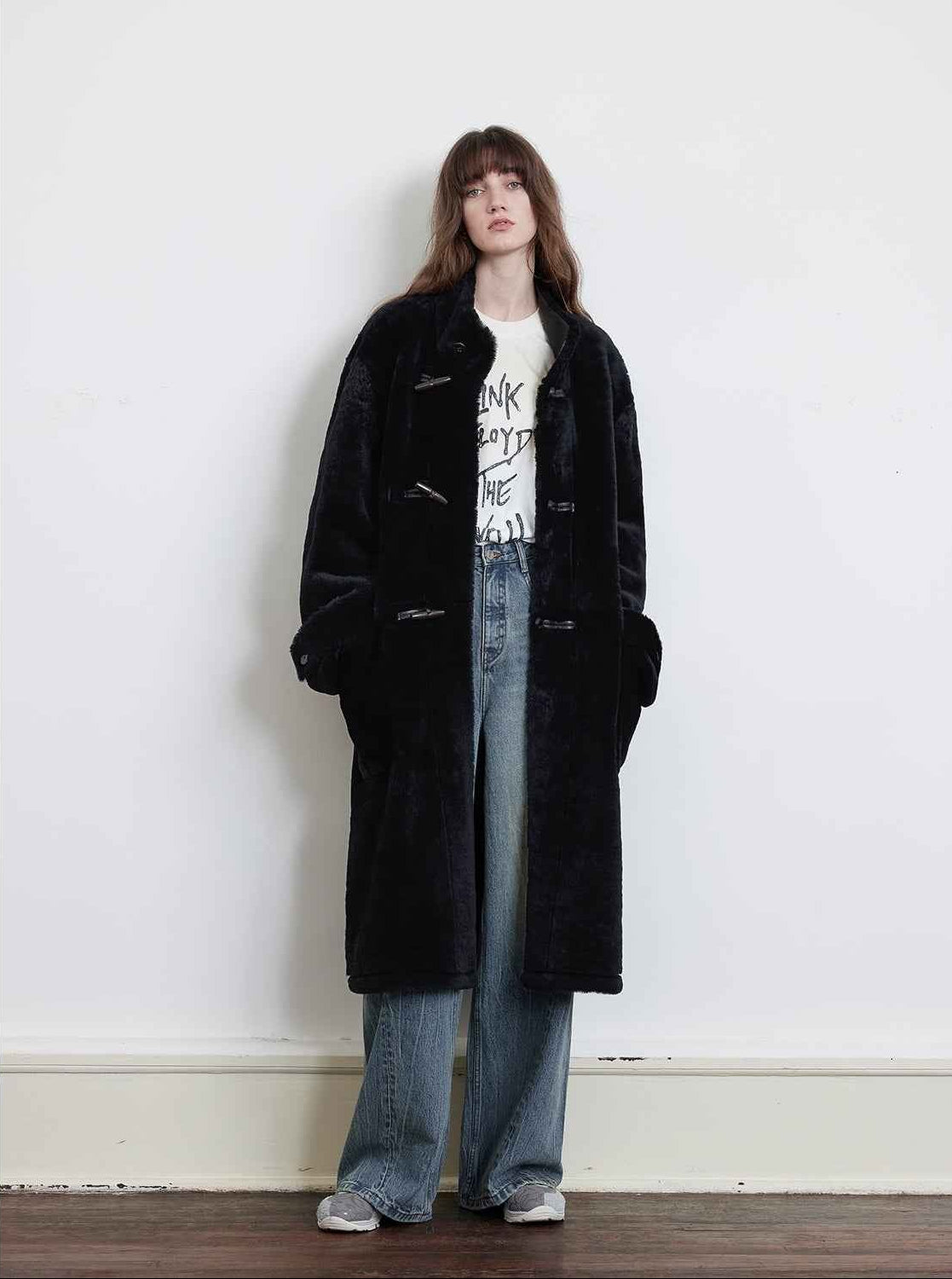 Fireladyfur Women's Long Sheepskin Jacket with Stand Collar“Dreamer” - variant_title