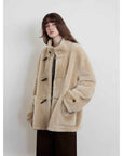 Fireladyfur Women's Long Sheepskin Jacket with Stand Collar“Dreamer” - variant_title